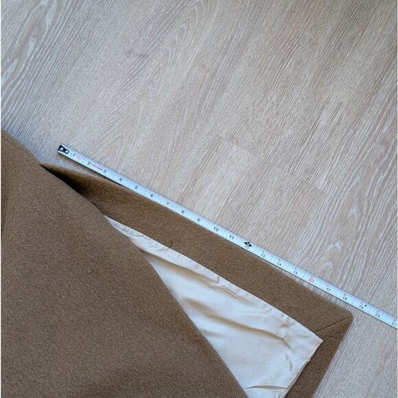 NWT Sandro Riccardo Camel Double-Breasted Wool Peacoat Felt Coat, sz FR 38/ US 6 - Picture 10 of 13